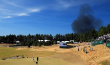 Пожар стресна голфърите на US Open